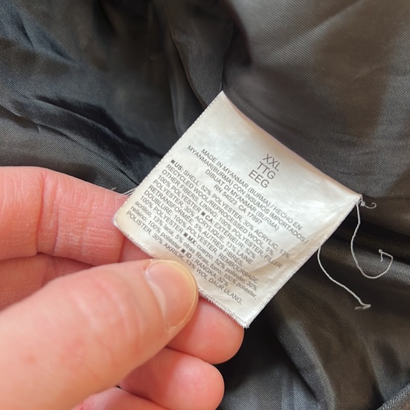 Old Navy Wool Blend Grey Black Quilted Vest Womens XXL - Picture 3 of 4